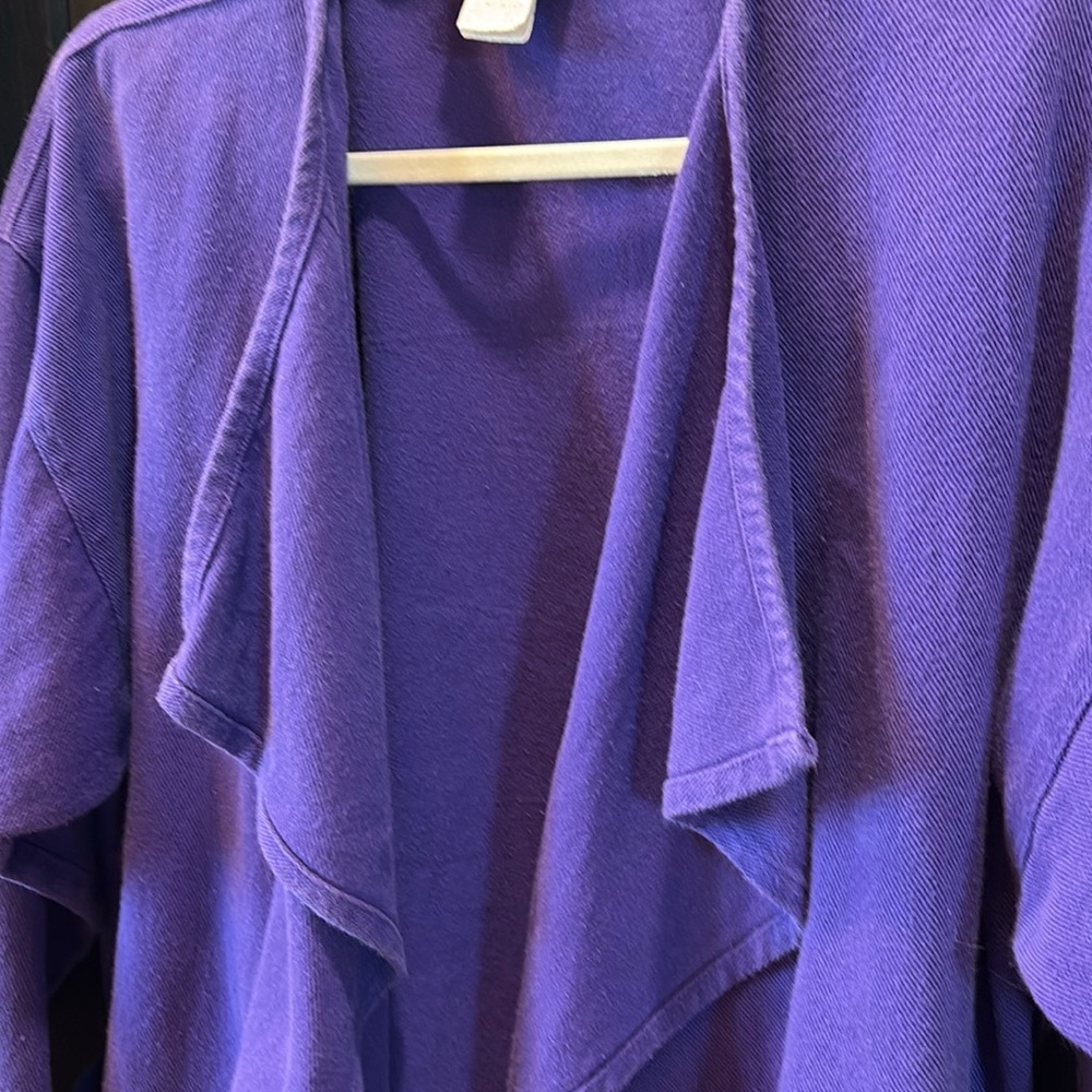 Vintage Renate B. Purple Women's open sweater - Picture 1 of 8